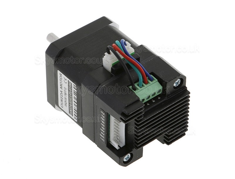 OUKEDA Integrated Nema 17 Stepper Motor OK42HC40-174AYT-IO with Controller 1.8 Deg 0.44Nm 1.68A 2 Phase 12-40VDC